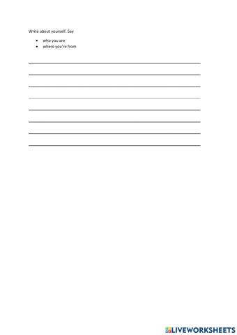 Writing about Yourself