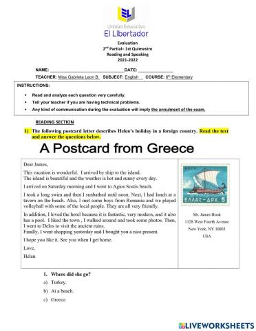 2nd partial 6TH elementary r-s