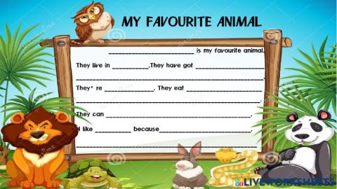 My favourite animal - Year 4