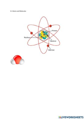 3.1 Atoms and Molecules
