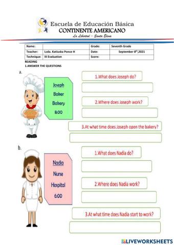 Iii evaluation-7th grade