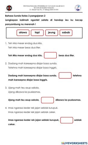 Bahasa Sunda Kelas 3-Kecap Ngantet Satata