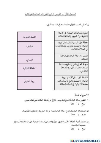 تغيرات الحالة الفيزيائية