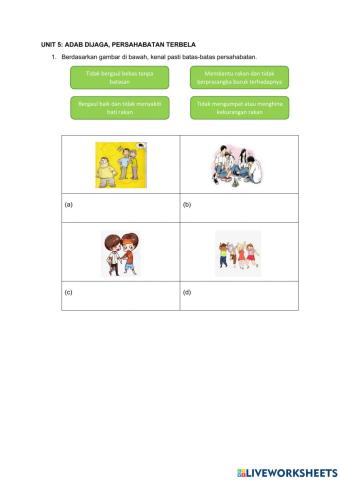 Unit 5: adab dijaga, persahabatan terbela