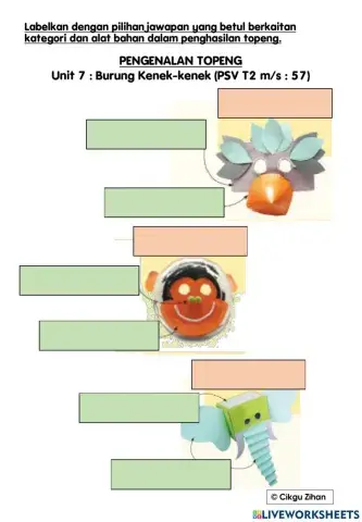 Unit 7 : Burung Kenek-kenek PSV KSSR Tahun 2 (Pengenalan)