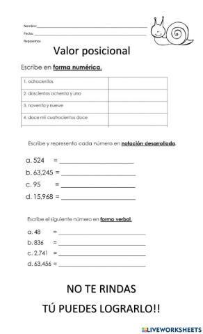 Repasando valor posicional