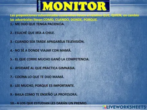 Oración subordinada