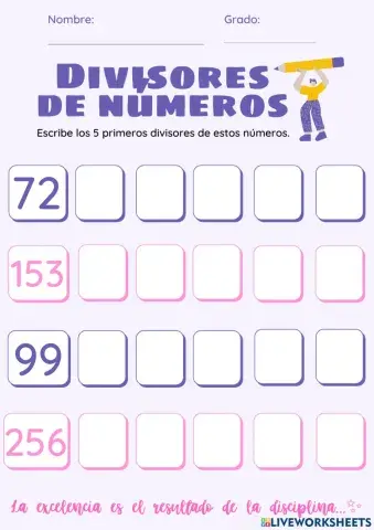 Divisores de un número