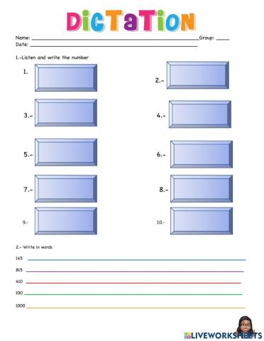 Numbers- DICTATION- 1-1000