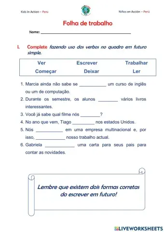 Futuro do Indicativo