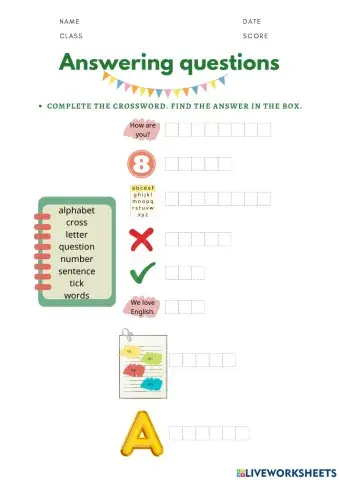 Answering the questions