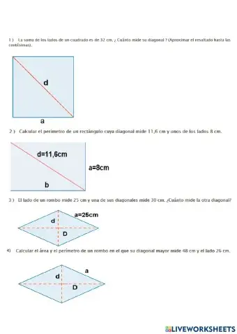 Áreas de regiones cuadrangulares