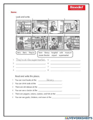 Kids 3 - Unit 6 Homework