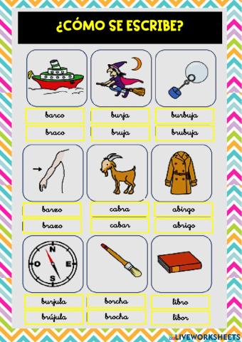 Palabras con sílaba -br-