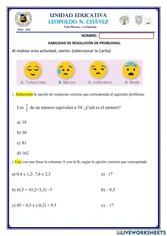 Tareas diagnósticas