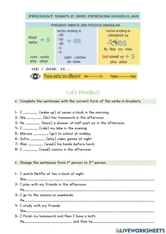 Present simple practice