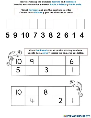 Counting forwad and backward