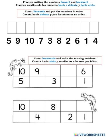Counting forwad and backward