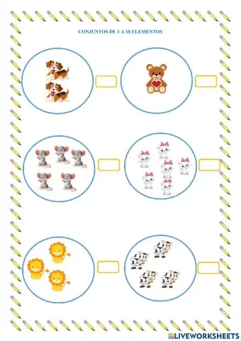 Conjunto de 1 a 10 elementos