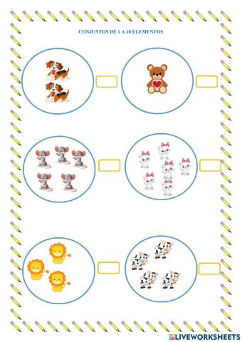 Conjunto de 1 a 10 elementos