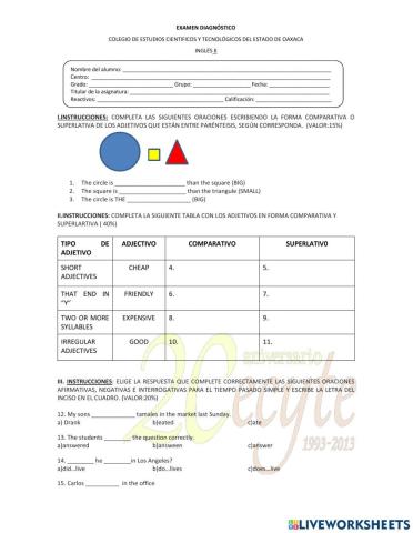 Diagnóstico Inglés 2