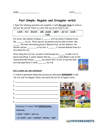 Past Simple - Regular and Irregular verbs