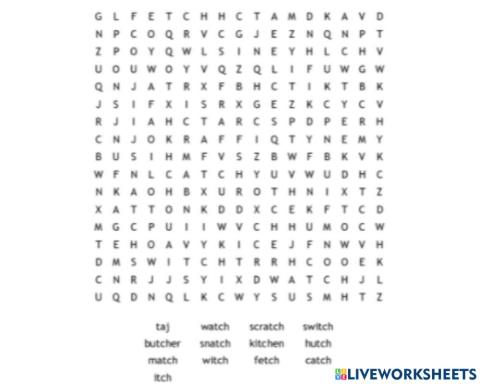 Tch words word puzzle