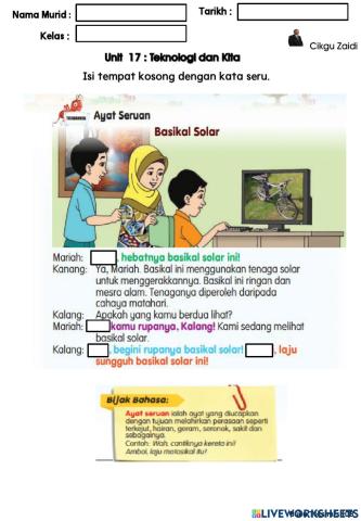 Unit 17 : Teknologi dan Kita
