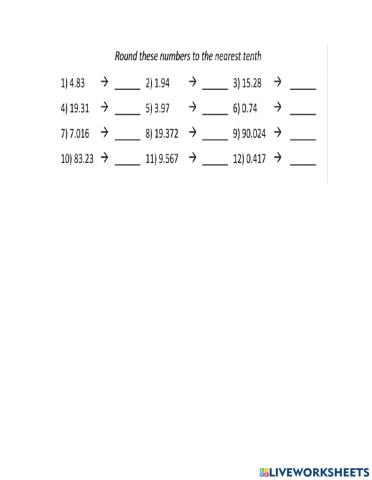 Rounding decimals