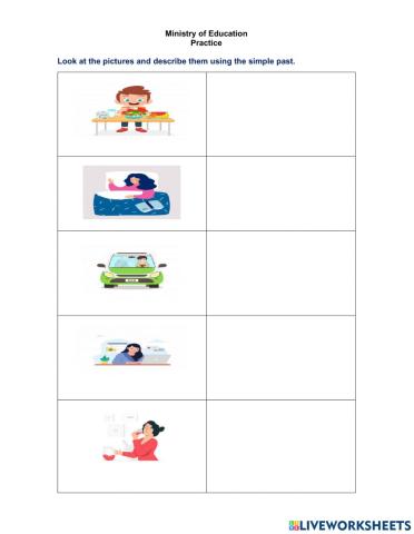 Describing events in simple past.