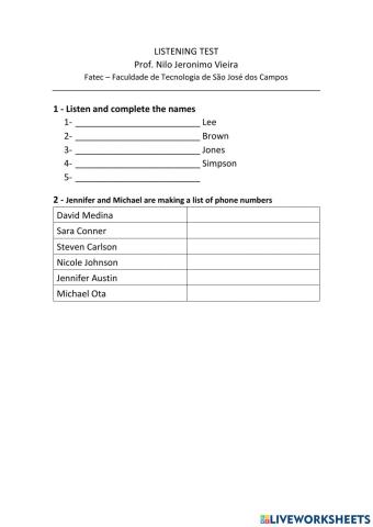 Spelling names - interchange