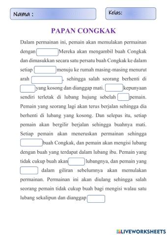 Kuiz Permainan Tradisonal