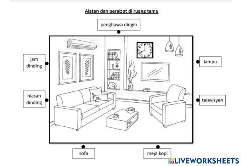 Peralatan ruang tamu