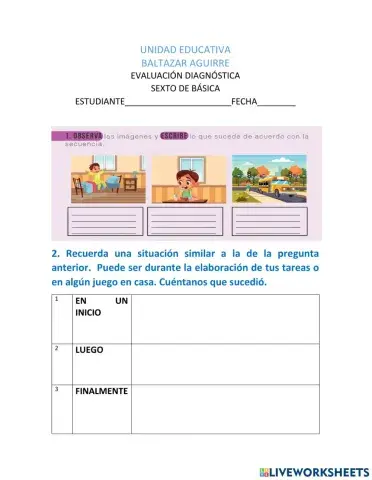 Evaluación diagnóstica