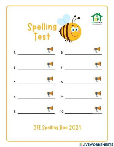 3FE-Spelling Bee 2021