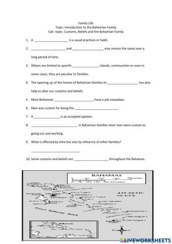 Introduction to the Bahamian family