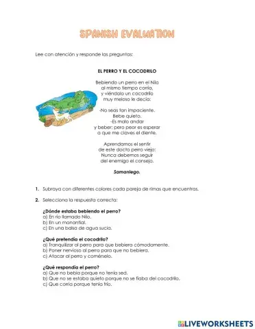 Evaluación Grado Tercero - Third Term