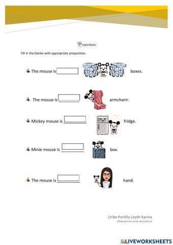 Prepositions of place