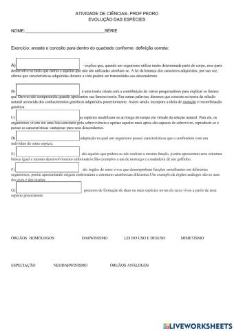 Evolução- Conceitos