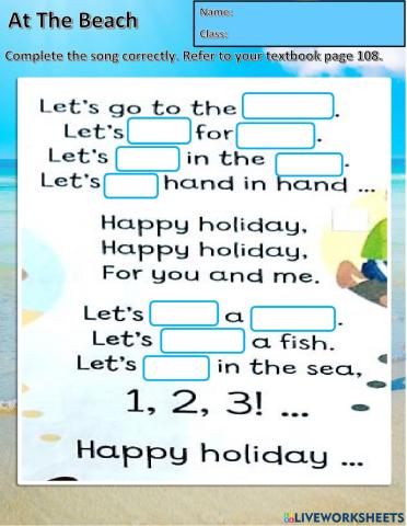 Year 2 Unit 9 At the Beach: Singing for pleasure