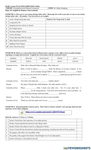 ELRF: Lesson 70 (ACTION ORIENTED TASK)