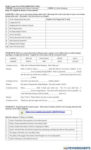 ELRF: Lesson 70 (ACTION ORIENTED TASK)