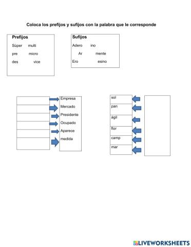 Prefijos y sufijos