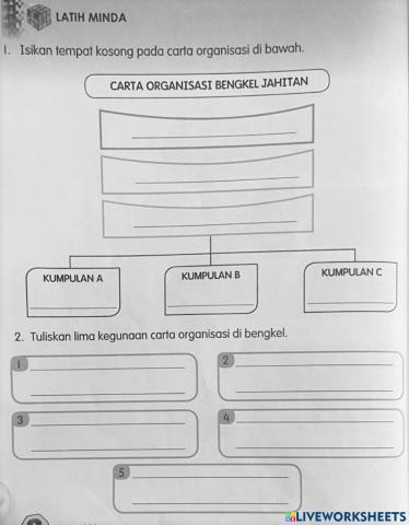 Latihan Tajuk Carta Organisasi