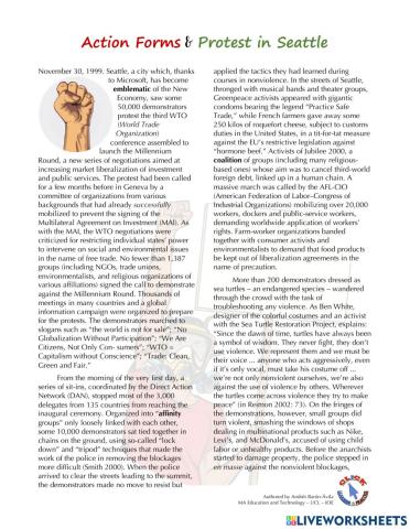 Reading Ex. - Protest in Seattle