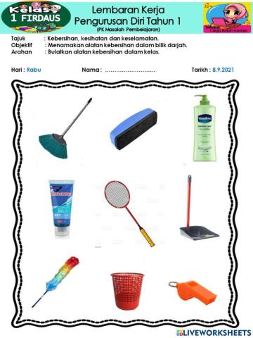 Alatan kebersihan kelas