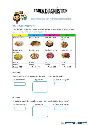 Problemas con suma, resta y multpiplicación