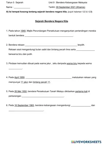 Unit 9 - Bendera Kebangsaan Malaysia
