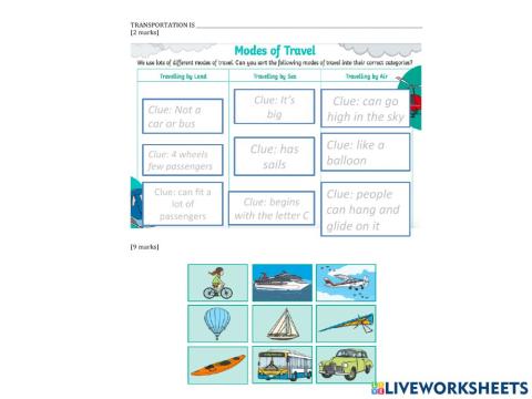 What is transportation - Land Air Water