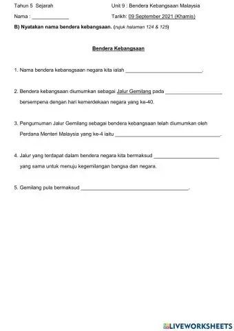 Unit 9 - Bendera Kebangsaan Malaysia